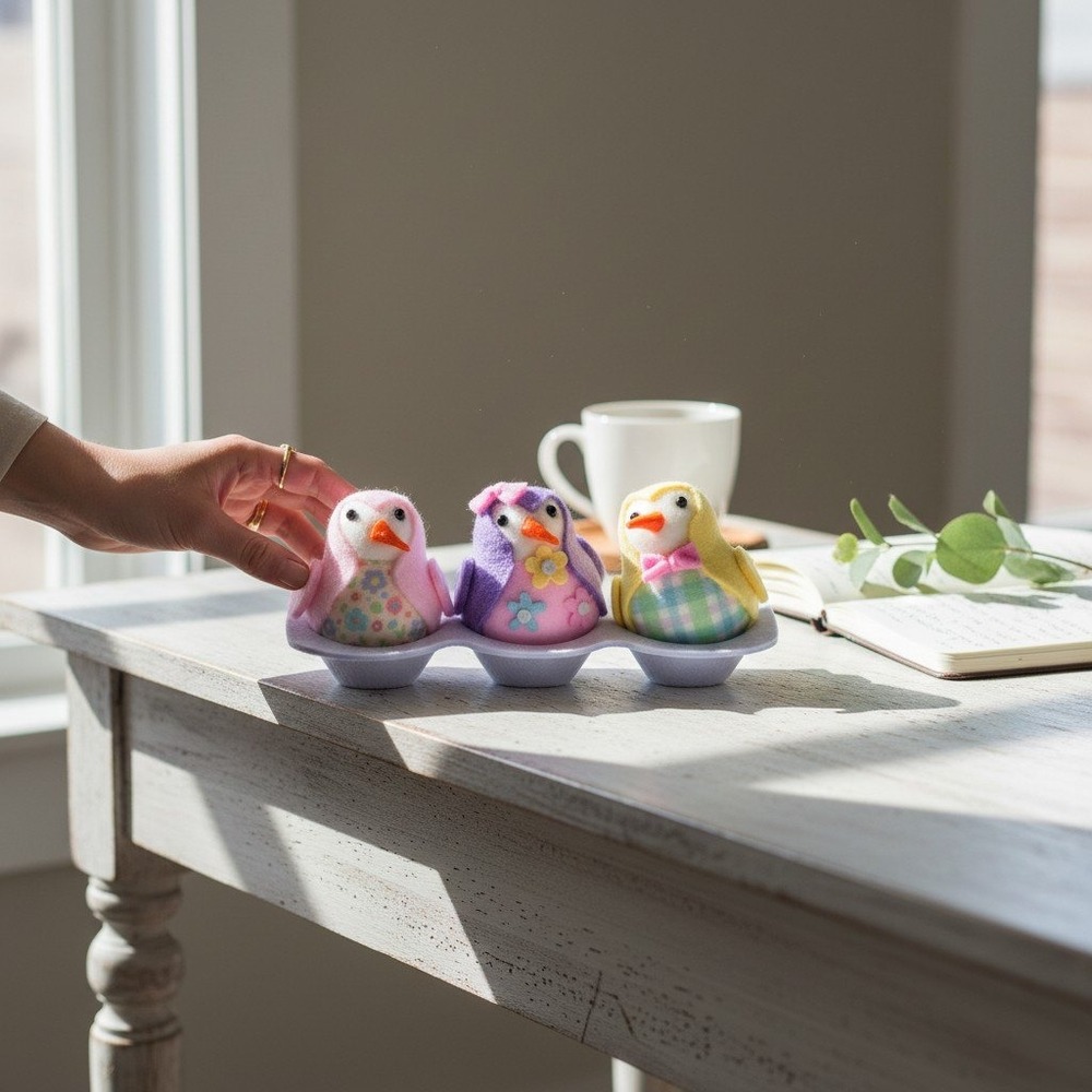 Festive Voice Mini Birds Decor 3-Pack Multicolor New Spring Easter 705456